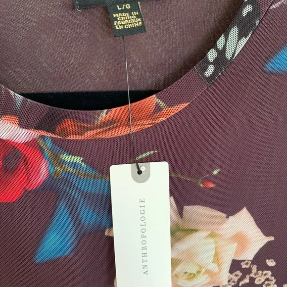 AFRM Didi Long Sleeve Mesh Maxi Dress in Chocolate Rose in size large. - Picture 4 of 5